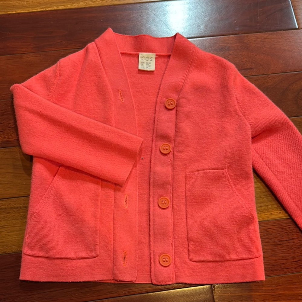 Cozy Kids Coral Cardigan